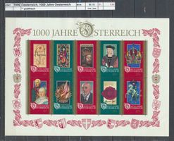1996 Österreich, "1000 Jahre Österreich" - Block, **
