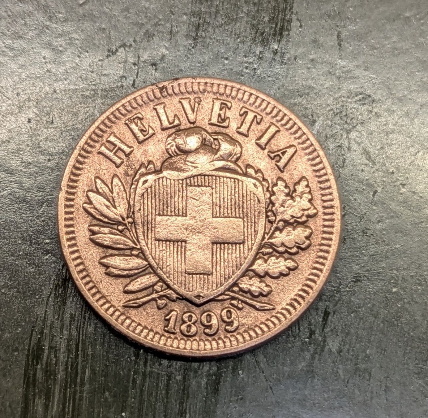 Tutti le monete: 2 Rappen 1899 (Bronze) – Usato da Zetzwil venduto da Spitz70