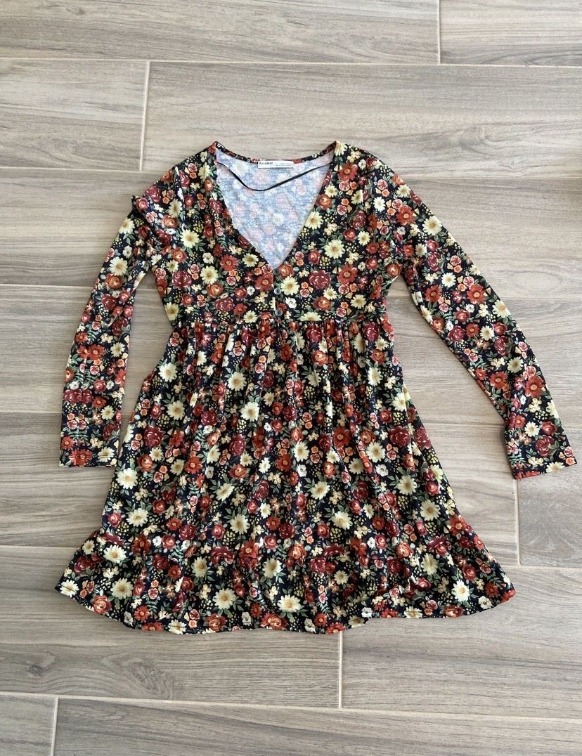 Pull&Bear Vestiti: Pull&Bear Kleid mit Blumenmuster, Grösse S - Herbst – Usato da Basel venduto da fab_l8zw
