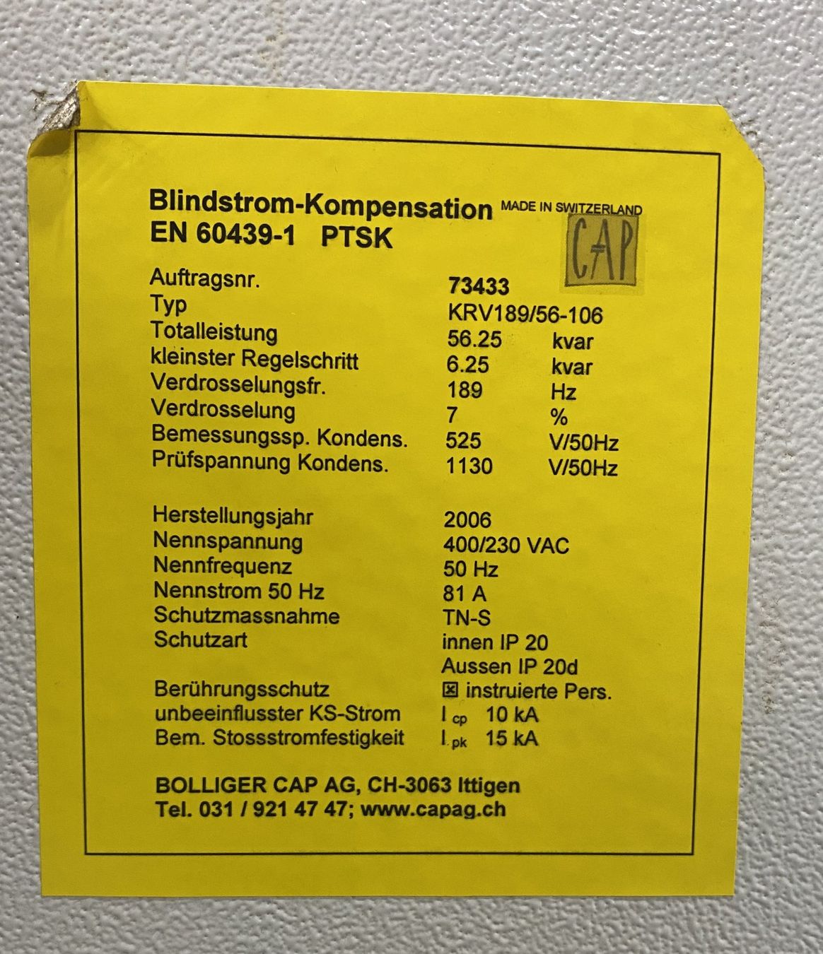 Elektronikbauteile: Blindstrom-Kompensation – Gebraucht aus Hasle b. Burgdorf von sifiloje 1