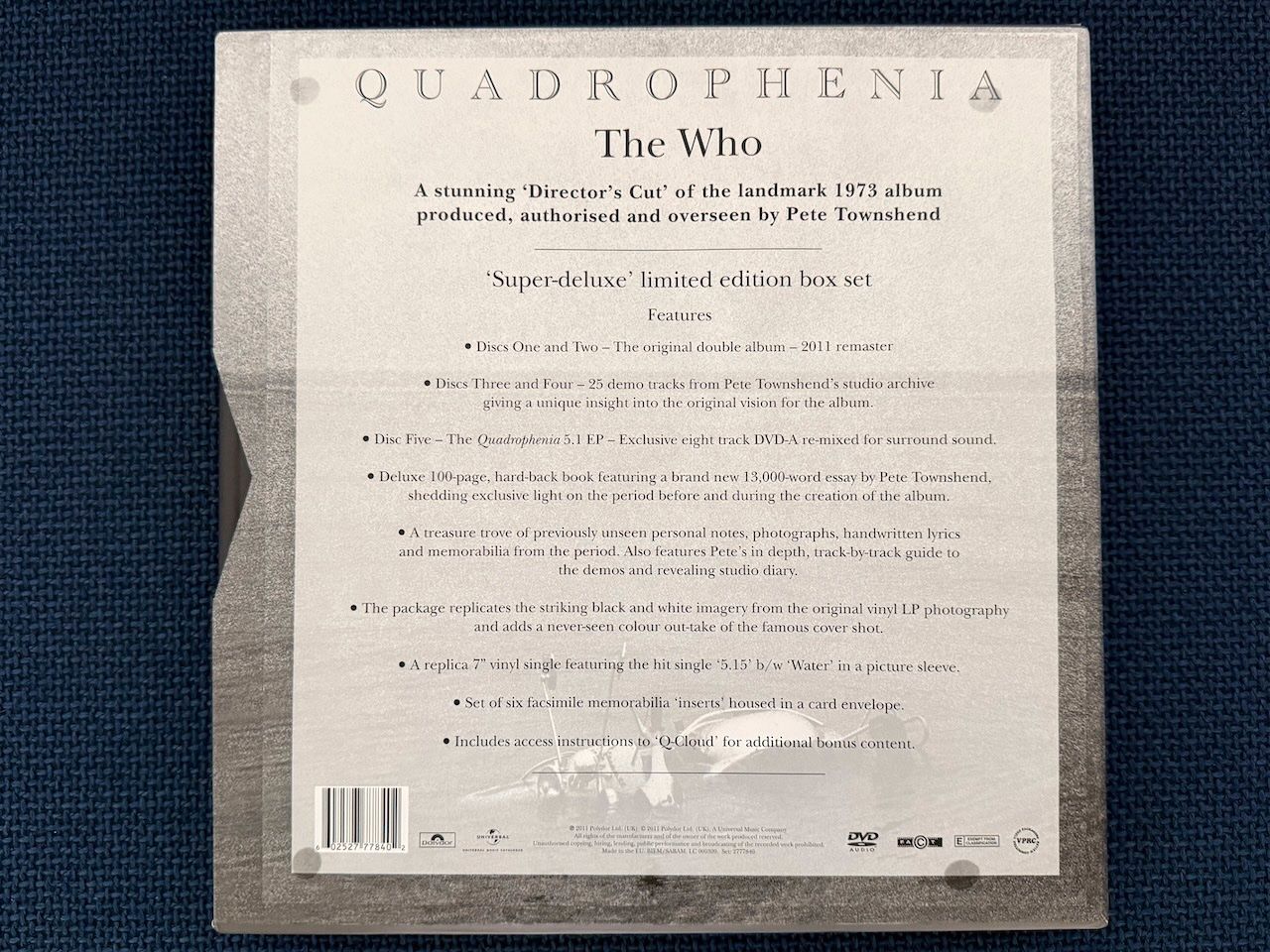 CD: THE WHO QUADROIPHENIA - Deluxe Box-Set – Usato da Niederhasli venduto da Moondance 2