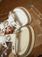 Damen Sandalen weiss Grösse 38 mit Schmucksteinen