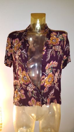 Vintage Damen Top Gr. S - Blumenmuster