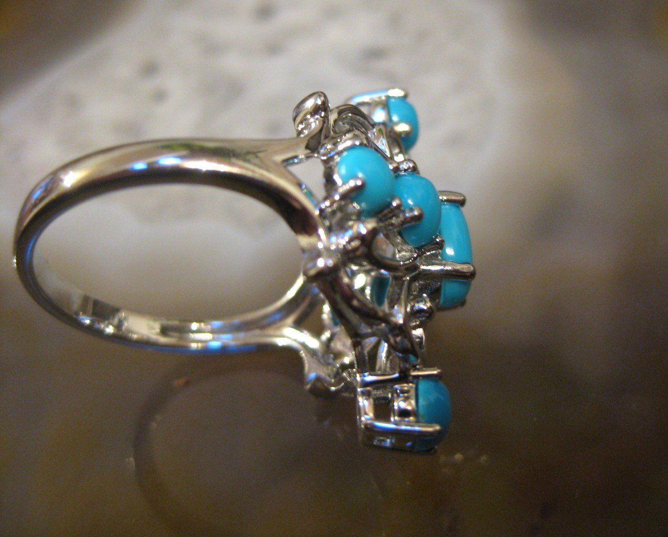 Ringe: STERLING SILBER 925° TÜRKISST. RING, G.18, oder 18,5 MP – Neu (gemäss Beschreibung) aus Weiningen ZH von actera 7