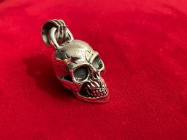 Totenkopf 925 Sterling Silber Steel Art 47g