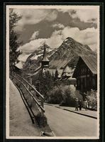 AK Arosa, Partie an der Dorfkirche