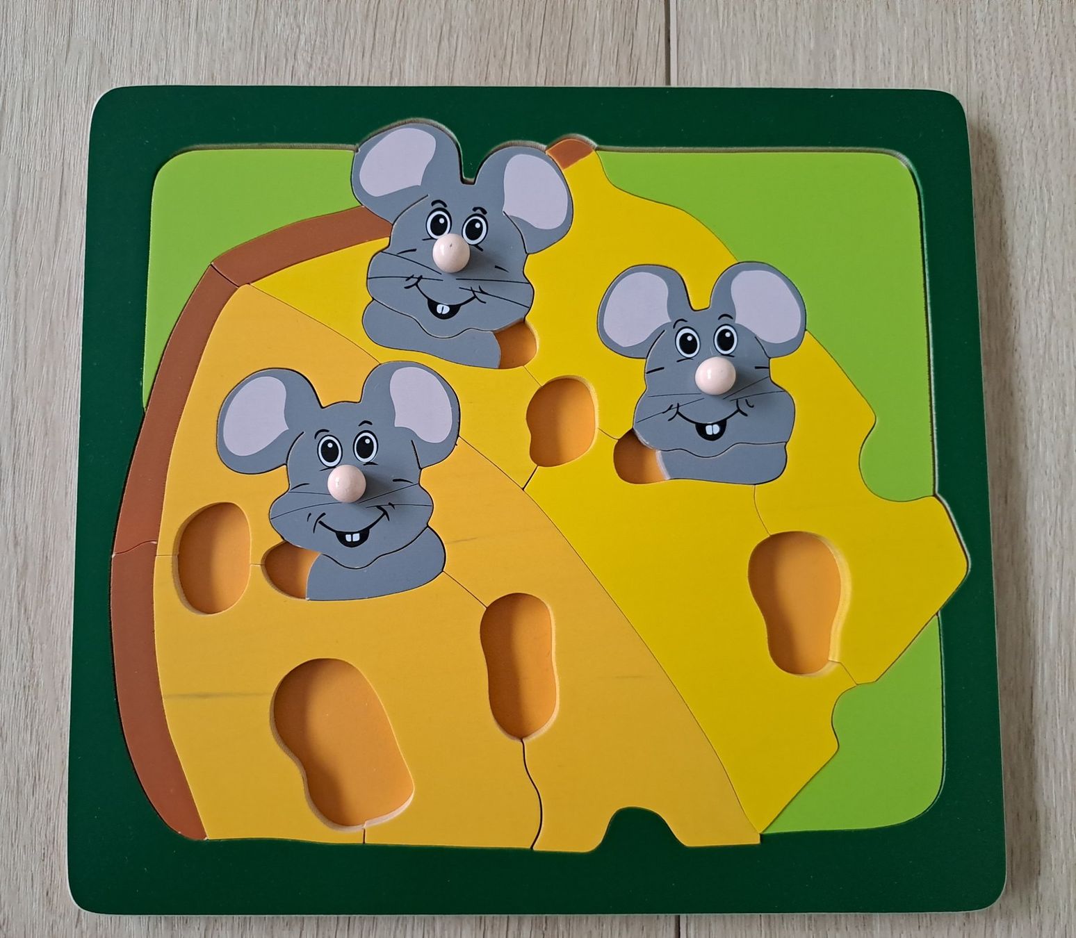 Puzzle: Holzpuzzle Käse und Mäuse 19 Teile – Nuovo (secondo la descrizione) da Wädenswil venduto da neonfarbig