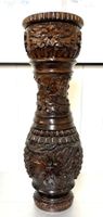 Geschnitzte Holz Vase - H 52cm