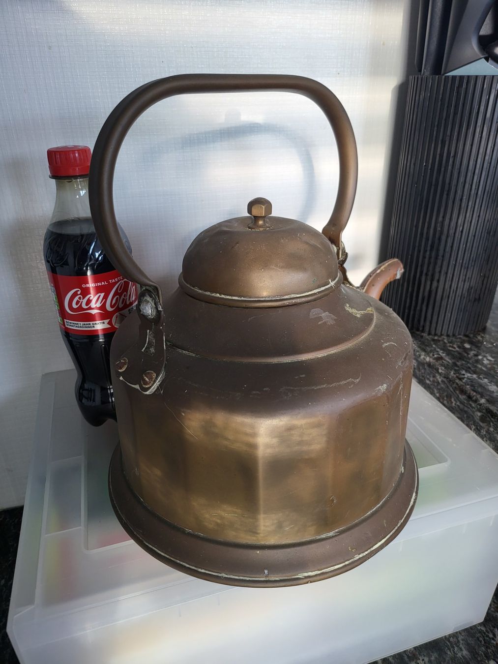 Töpfe: 3 Antique Copper kettles and a large cauldron – Gebraucht aus Zürich von mauritsve 4