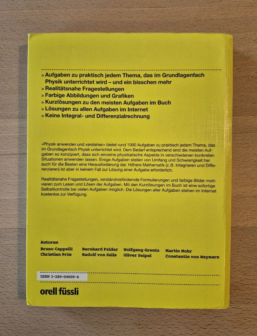 Libri: Physik - anwenden und verstehen - Orell Füssli – Usato da Volketswil venduto da SwissAir86 1