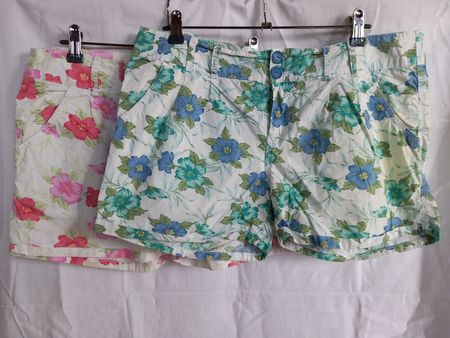 Lot de 2 shorts fleuris Chicorée Taille M