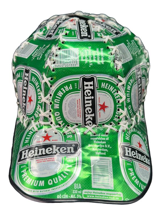 casquette-de-baseball-en-aluminium-cannettes-bi-re-heineken-gebraucht