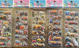 5x Sticker Bagger / Baustelle / Fahrzeuge