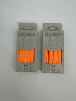 2 Paar Schnürsenkel neon orange 90 cm neu 