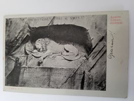 Postkarte Luzern Löwendenkmal historisch Briefmarken R35