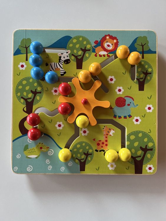 Circuit de Motricité Jeu de Bois Perle Bois Grande Taille Jouet Enfant