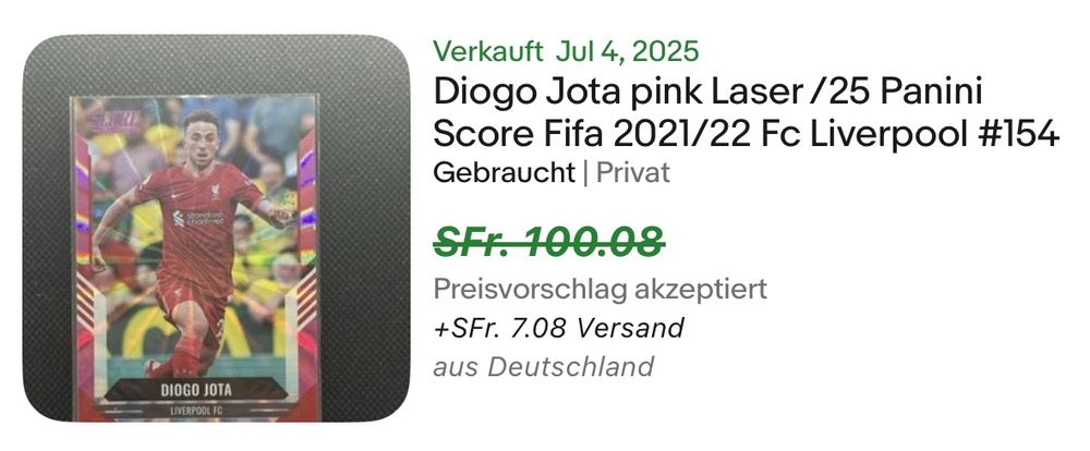 Panini Carte collezionabili: Panini FIFA Score 21/22 Diogo Jota Pink Laser 02/25 Rare – Nuovo (secondo la descrizione) da Zürich venduto da GenerationZH 2
