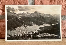 1933 - SANATORIUM Schatzalp Blick auf Davos - Engadin