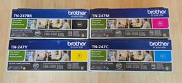 Original Brother Toner-Set TN-247 - 4 neue Toner-Kartuschen
