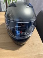 Casque de moto gris neuf - Taille M - Sécurité optimale