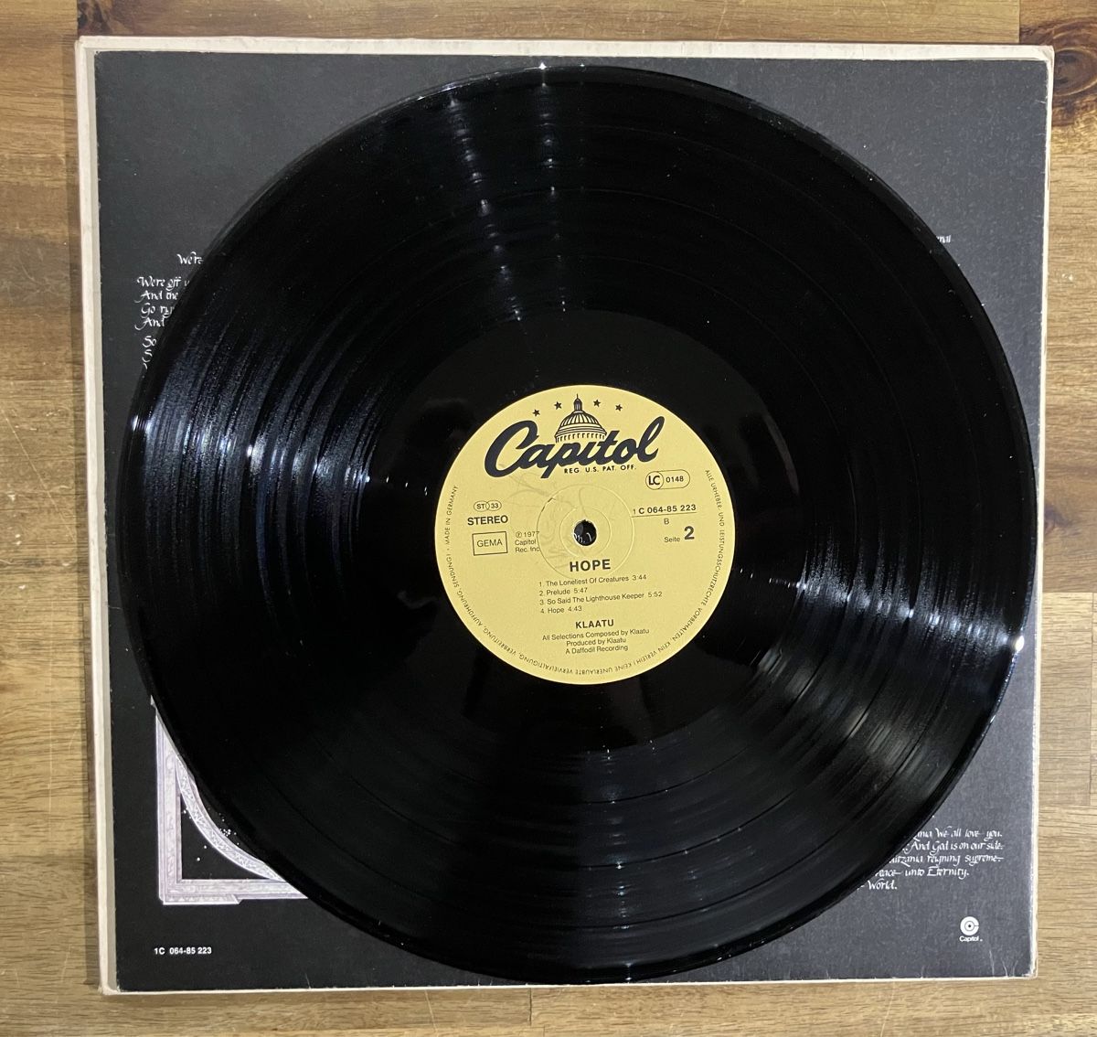 Dischi in vinile: KLAATU Hope Vinyl LP 1977 Germany – Usato da Belp venduto da B7L0 4