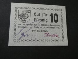 Dt. Reich,  Bentschen - Notgeldschein