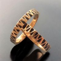 Feiner Herrenring,  Bronze, Grösse 63