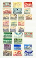 Flugpost Sammlung 1 Seite gestempelt mit tolle Werten (B491)