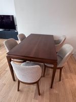 Esstisch 160x90 mit 6 stühlen neuwertiger Zustand Satinholz