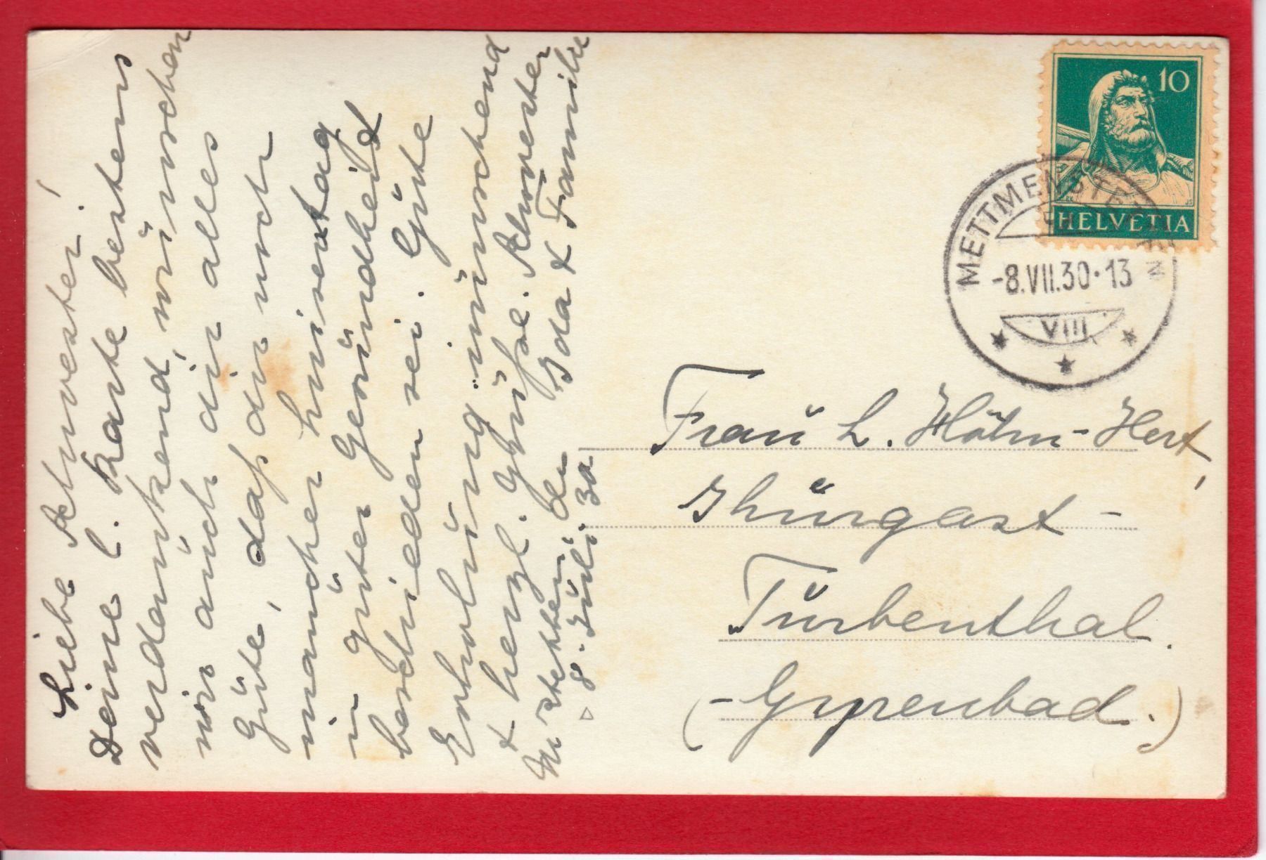 Cartoline postali: AK METMENSTETTEN RESTAURATION – Usato da Grüningen venduto da Kartensammler 1