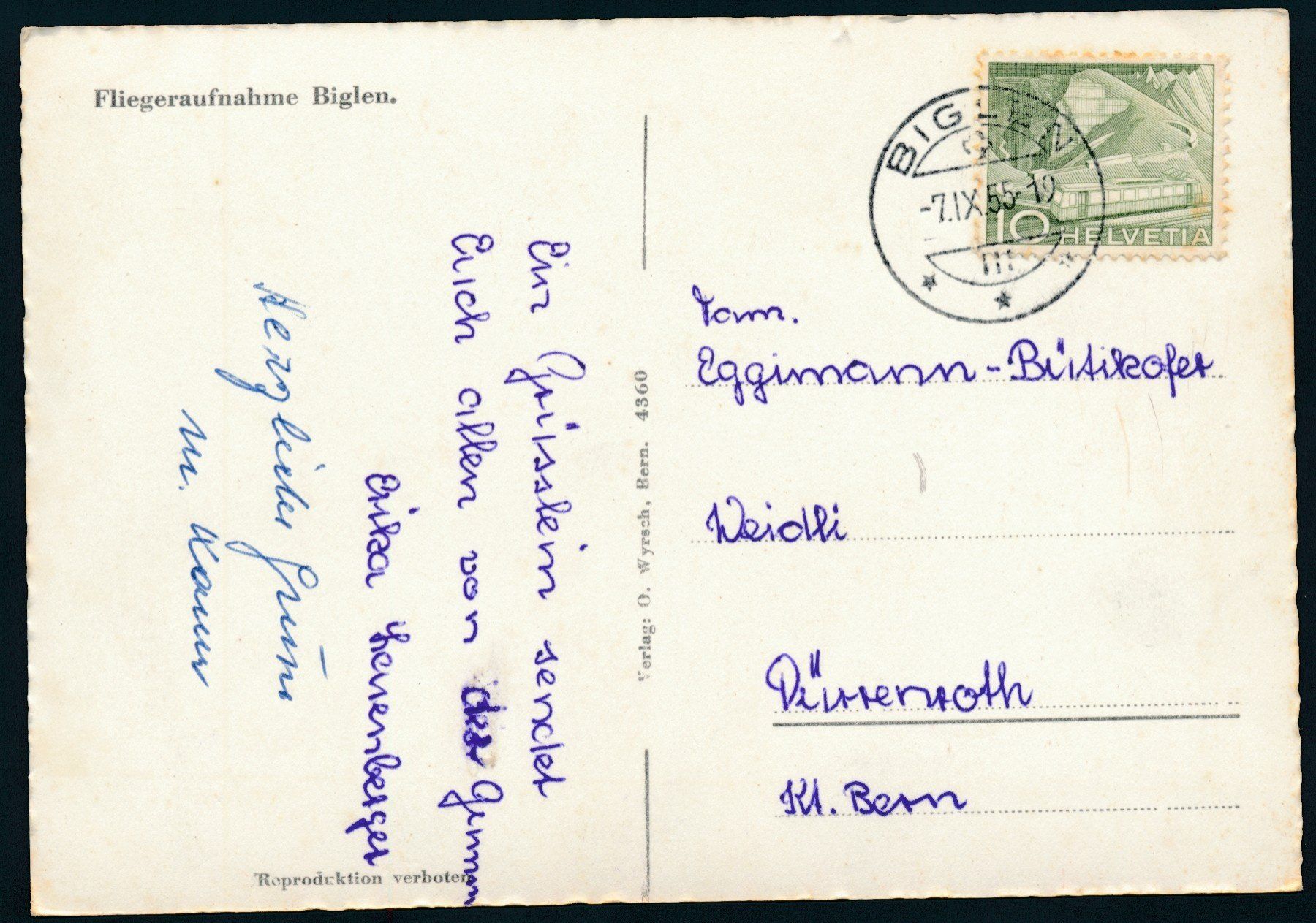 Ansichtskarten: AK: Biglen – Gebraucht aus Bonau von Profila3 1