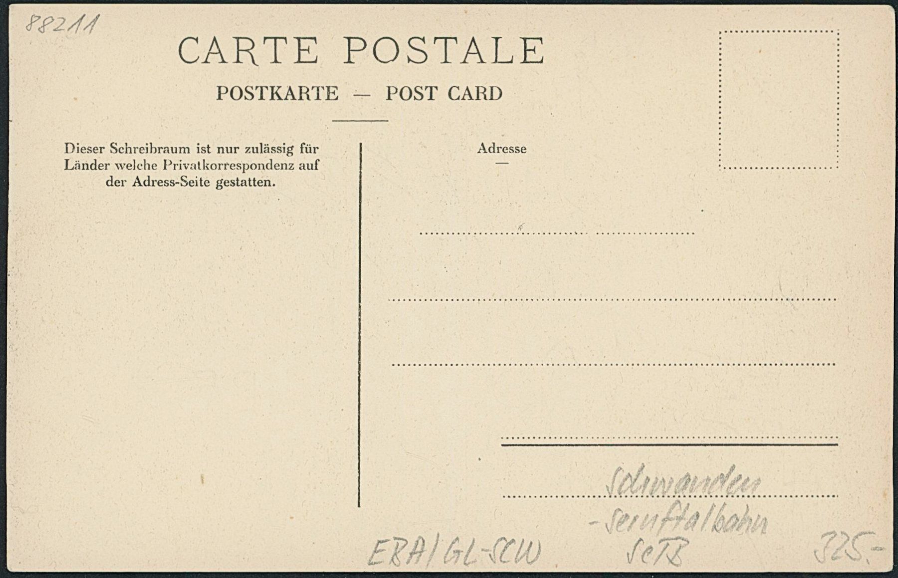 Cartoline postali: GL Schwanden - Bahnhof - Bahn SeTB – Nuovo (secondo la descrizione) da Schindellegi venduto da leecollect 1