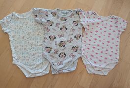 3 Body's Grösse 86/92- Rosa Sterne, Minnie Mouse, Blemen