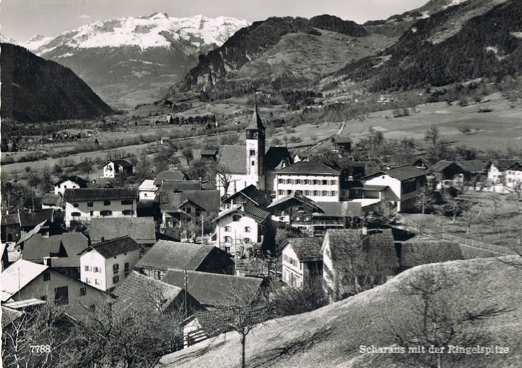 Cartoline postali: Scharans mit der Ringelspitze – Usato da Buchs AG venduto da Baerfisch 1