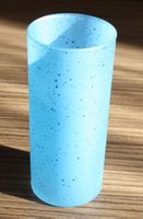 6 Gläser Trinkgläser Vase Deko gesprenkelt blau