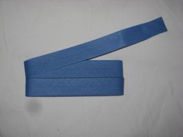 Schrägband Baumwolle blau  2cm / 1cm breit