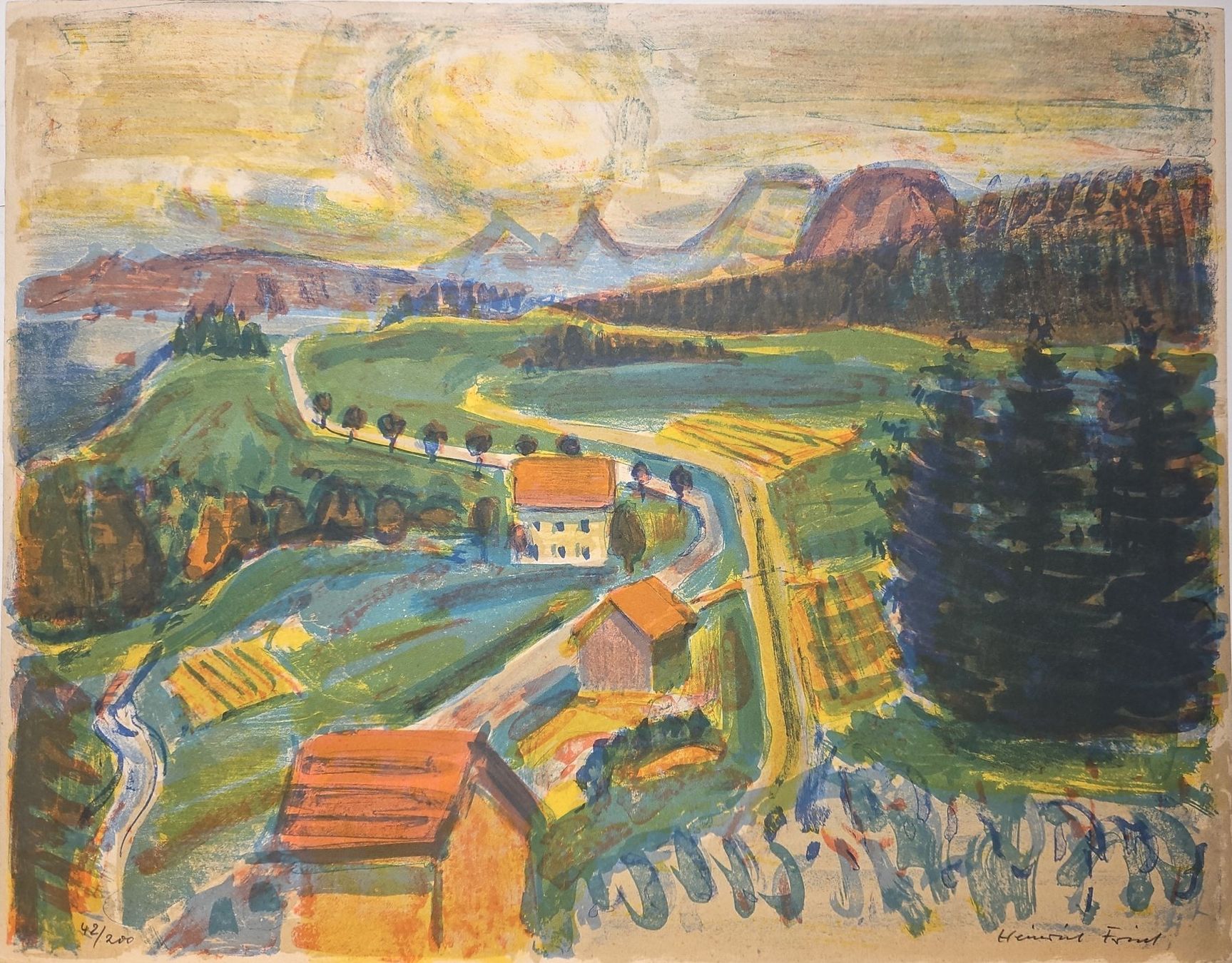 Grafiken & Lithographien: Heinrich Frisch ?? - Lithographie – Gebraucht aus Elgg von cuendetkunst 1