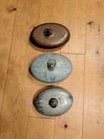 3 x alte Wärmflaschen, Metall, antik,oval, gebraucht