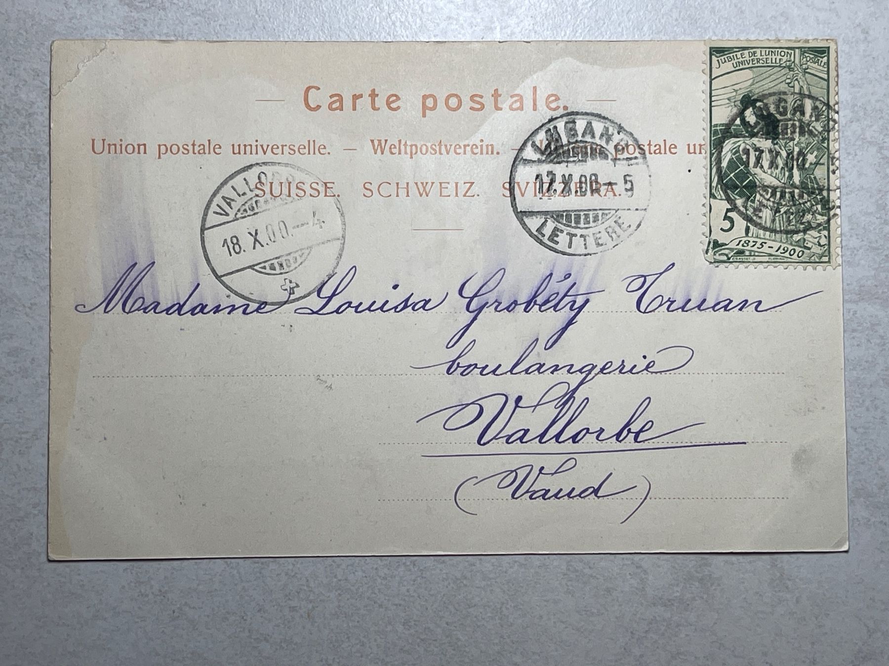 Cartoline postali: Alte Ansichtskarte Lugano. 1900 – Usato da Strengelbach venduto da Aschatan5 1