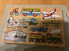 Holzpuzzle für Kinder: Fahrzeuge