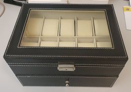 2-stöckige Uhrenbox für Sammler für 20 Uhren