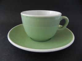 Tasse mit Untertasse * RÖSSLER * grün