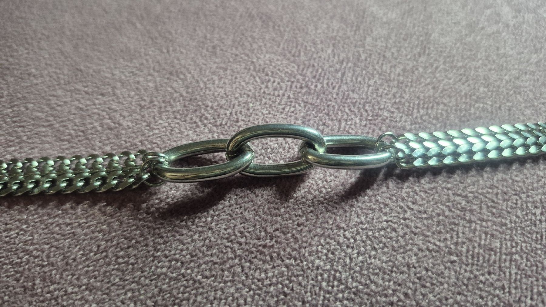 Armbänder & -reifen: Bracciale Argentato Maglia Link e Tessuta – Gebraucht aus Giubiasco von Stefaniav 2