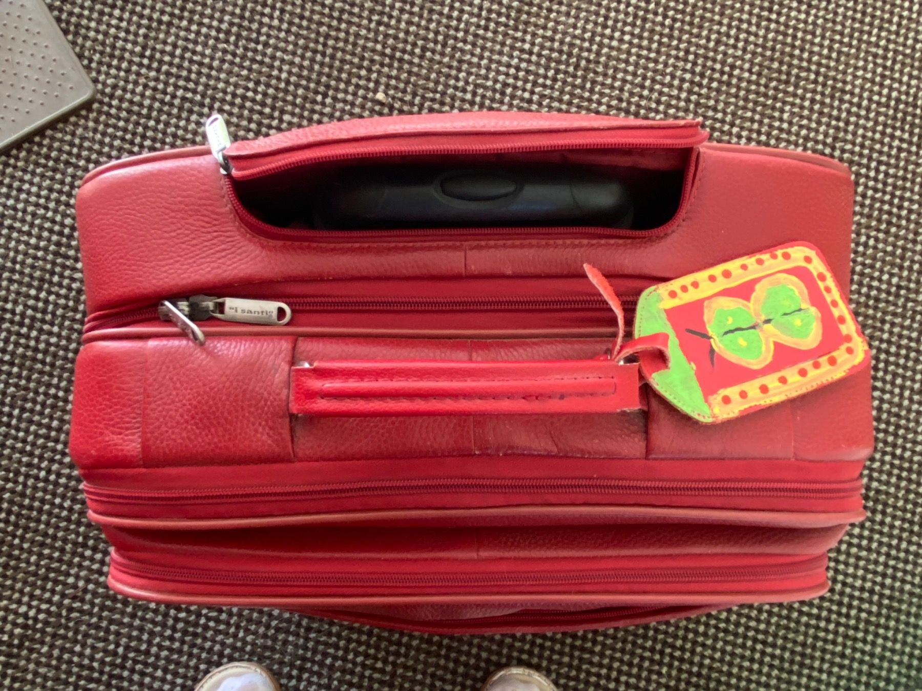 Reisekoffer: Rollkoffer Leder rot fürs Büro – Gebraucht aus Russikon von Honolulu-2019 5