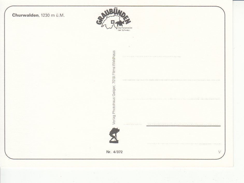 Cartoline postali: Churwalden Linea Geiger um 1995 – Usato da Bürglen TG venduto da StampGraf 1