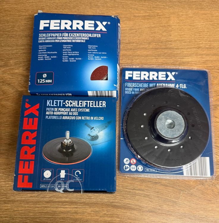 Ferrex Schleifpapier Set, Exzenterschleifer, 125mm, Neu (Neu (gemäss ...