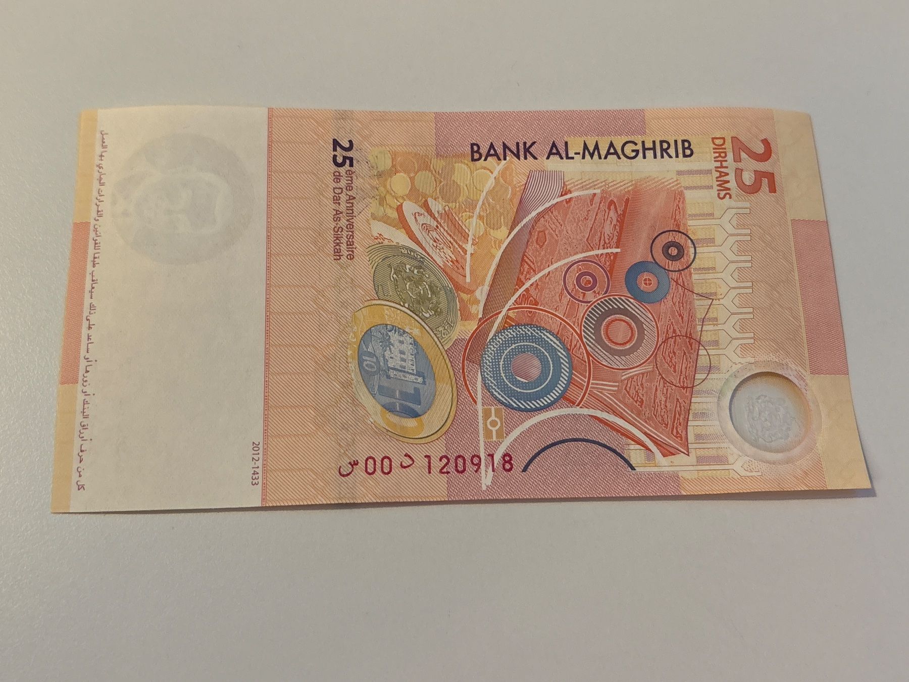 Banconote: Marokko Maroc 25 Dirham Sondernote 2012 Unzirkuliert – Nuovo e nell'imballaggio originale da Zürich venduto da b.fabio 1