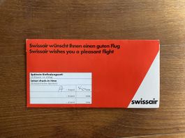Swissair Original Ticket Unterlagen Gazette Postkarte