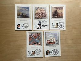 Schifffahrt ENGLAND Seiden Maximumkarten Set 1982  (D983)