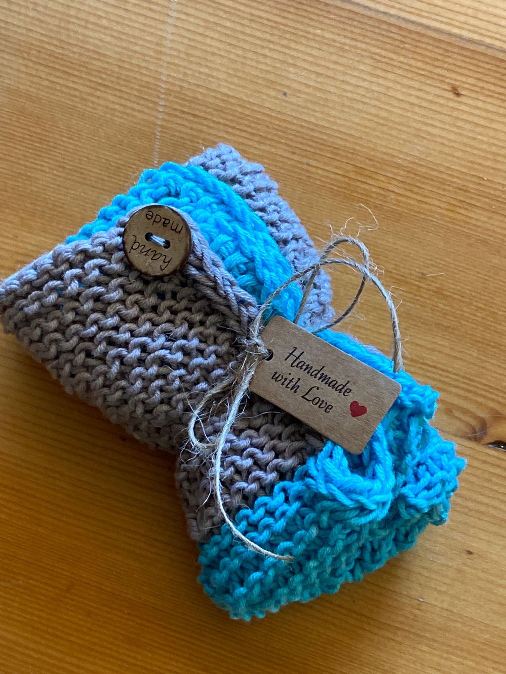 Altro per la casa: ABWASCHLAPPEN-BLAU-GRAU,HANDGEMACHT – Nuovo e nell'imballaggio originale da Meienried venduto da ManuelaBoutique 3